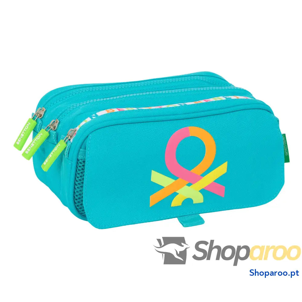 Estojo Benetton Summer Azul 21,5 x 10 x 8 cm