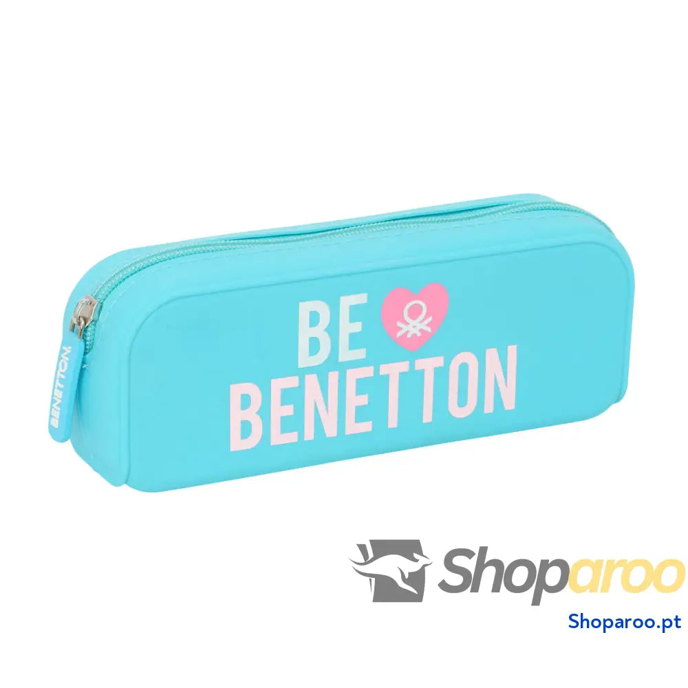 Estojo Benetton Unique Cor de Rosa Turquesa 18.5 x 7.5 x 5.5 cm