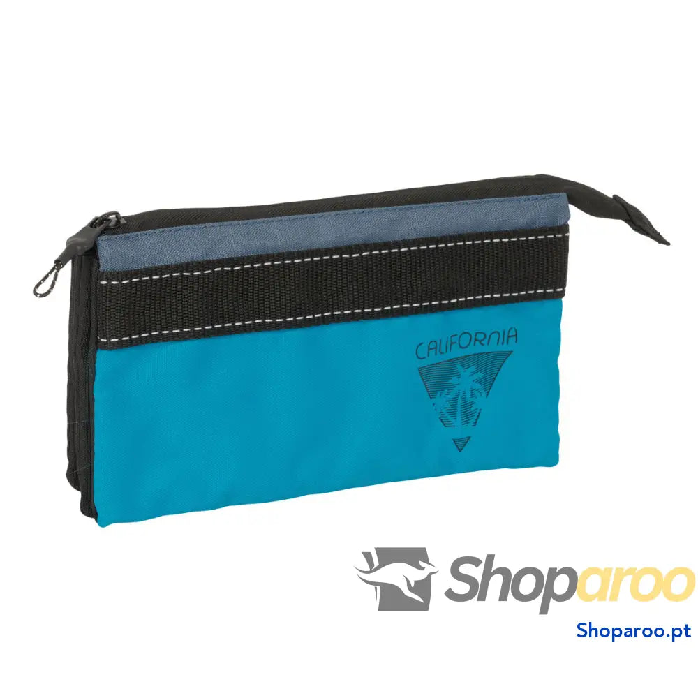 Estojo BlackFit8 California Azul Preto 22 x 12 x 3 cm