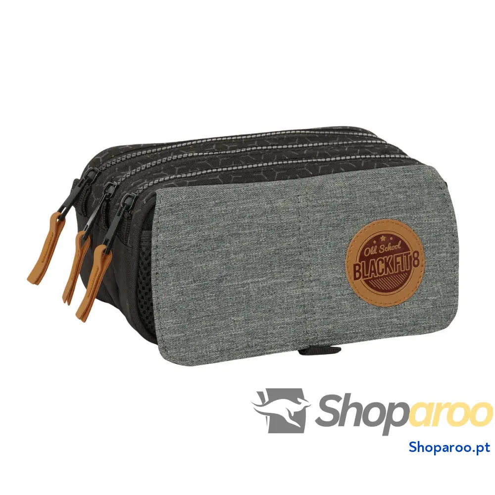 Estojo BlackFit8 Old school Preto Cinzento 21,5 x 10 x 8 cm