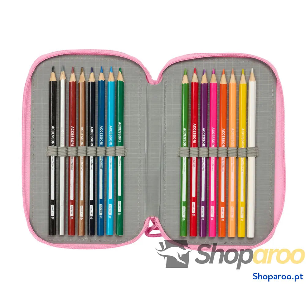 Estojo BlackFit8 Smile Azul Cor de Rosa 12,5 x 19,5 x 5,5 cm 37 Peças