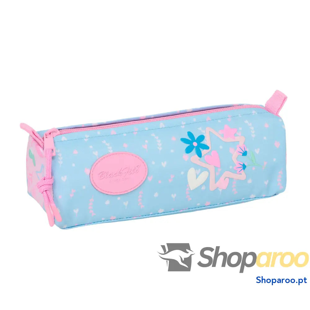 Estojo BlackFit8 Smile Cor de Rosa Azul Claro 21 x 8 x 7 cm