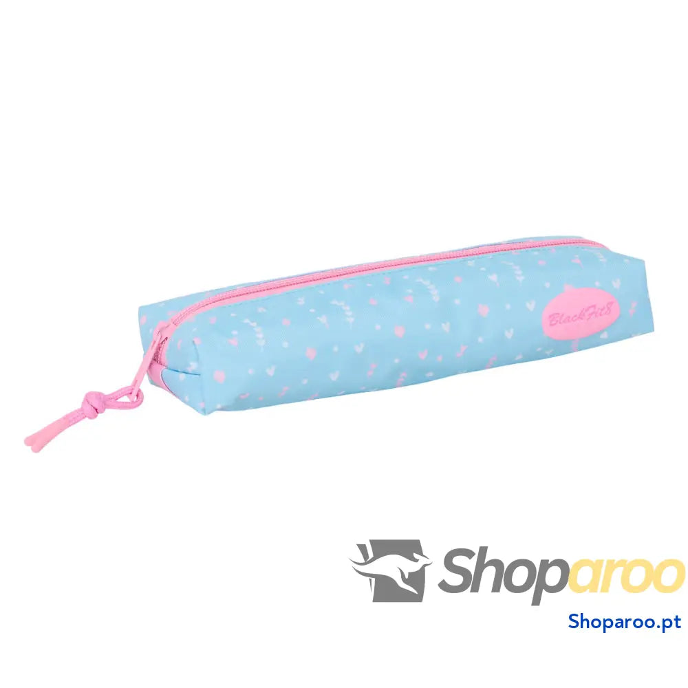 Estojo BlackFit8 Smile Cor de Rosa Azul Claro 22 x 4 x 7 cm