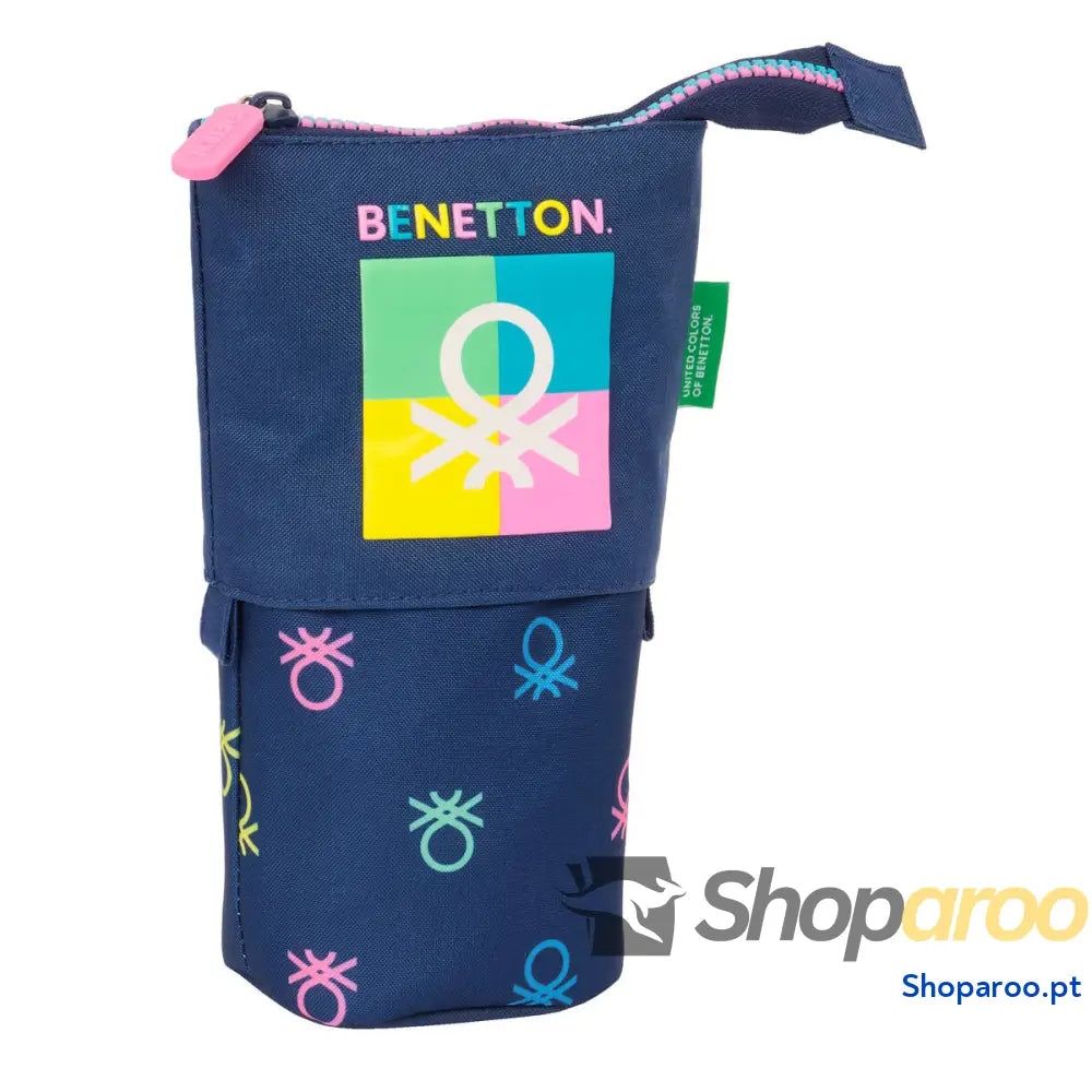 Estojo Cálice Benetton Cool Azul Marinho 8 x 19 x 6 cm