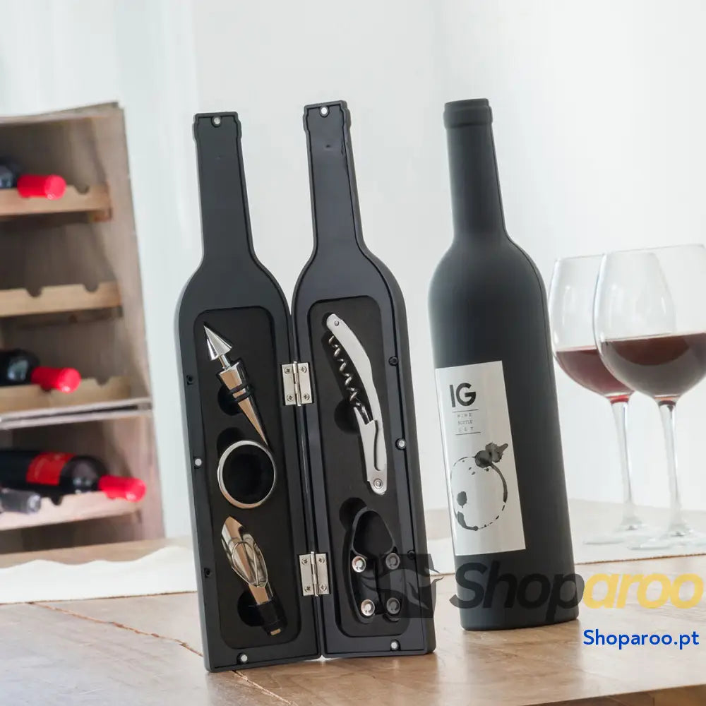 Estojo de Vinho Garrafa InnovaGoods 5 Peças