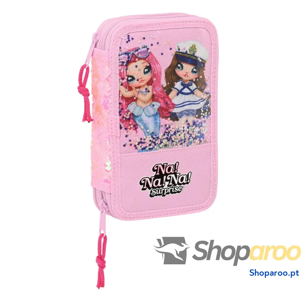 Estojo Duplo Na!Na!Na! Surprise Sparkles Cor de Rosa (28 Peças)