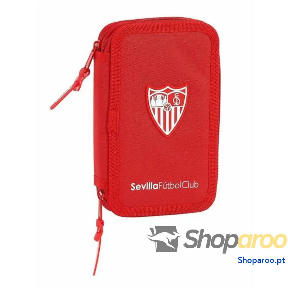 Estojo Duplo Sevilla Fútbol Club M854 Vermelho 12.5 x 19.5 x 4 cm (28 Peças)