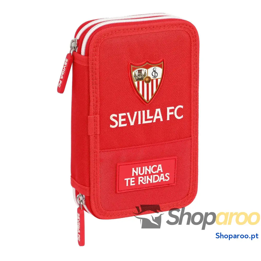 Estojo Duplo Sevilla Fútbol Club Vermelho (28 Peças)