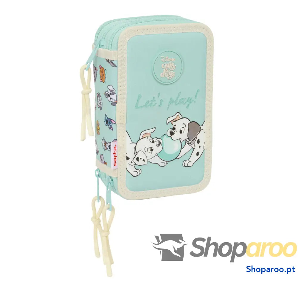 Estojo Escolar com Acessórios Disney Azul 12,5 x 19,5 x 5,5 cm 37 Peças