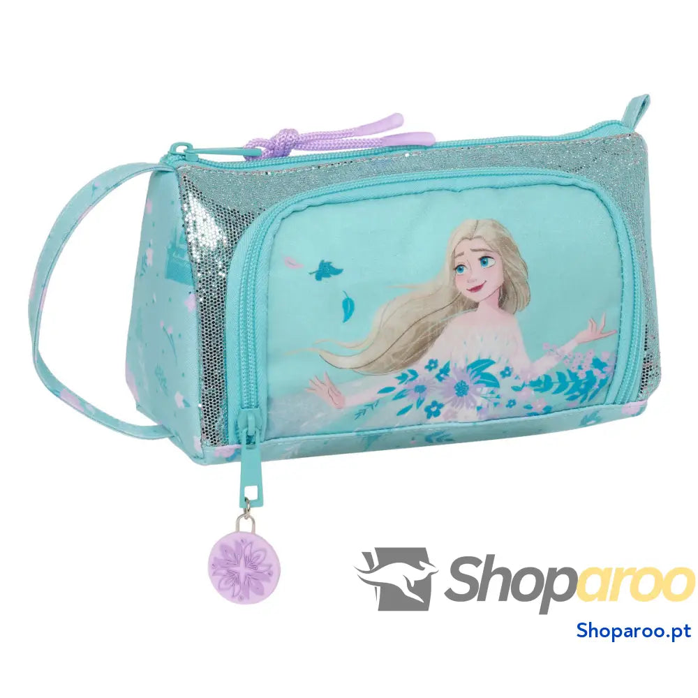Estojo Escolar com Acessórios Frozen Hello spring Azul Claro 20 x 11 x 8.5 cm (32 Peças)