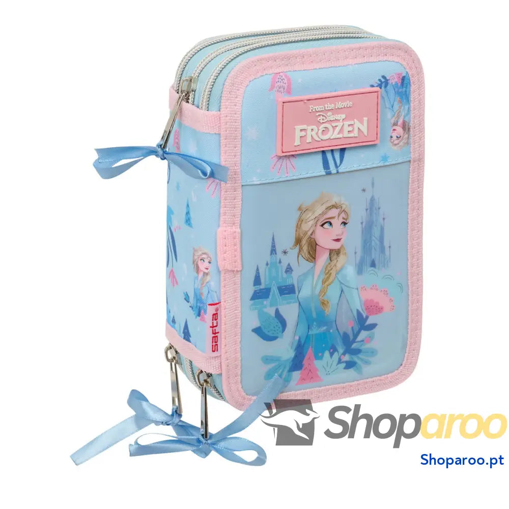 Estojo Escolar com Acessórios Frozen Ice magic Azul Claro 12,5 x 19,5 x 5,5 cm 37 Peças
