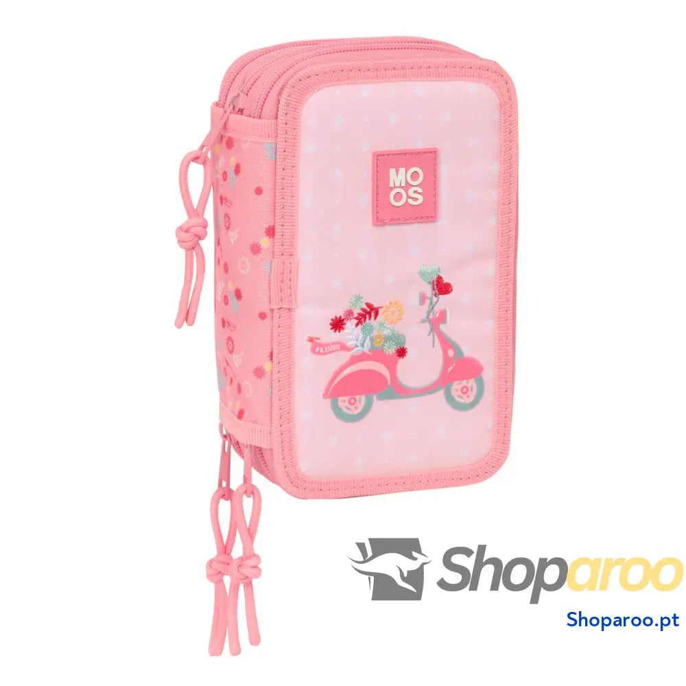 Estojo Escolar com Acessórios Moos Passion Multicolor 12,5 x 19,5 x 5,5 cm 37 Peças