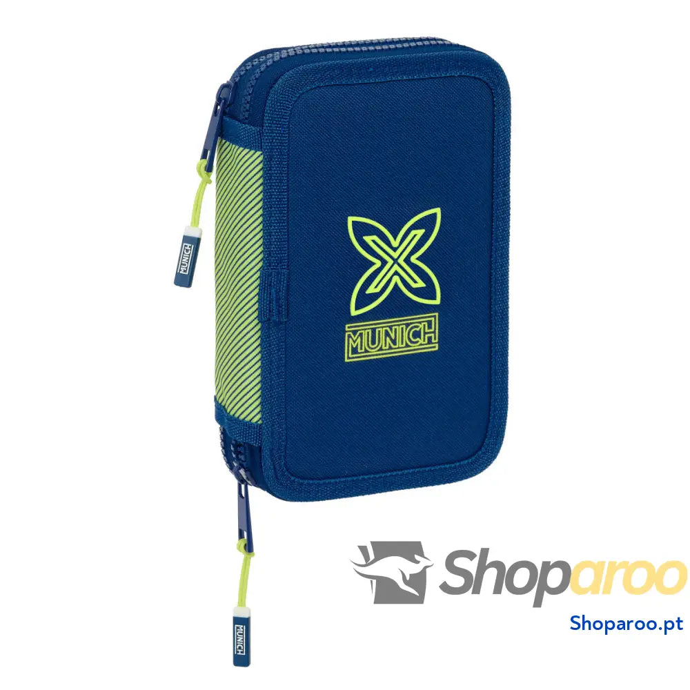 Estojo Escolar com Acessórios Munich North Azul Marinho 12.5 x 19.5 x 4 cm 29 Peças