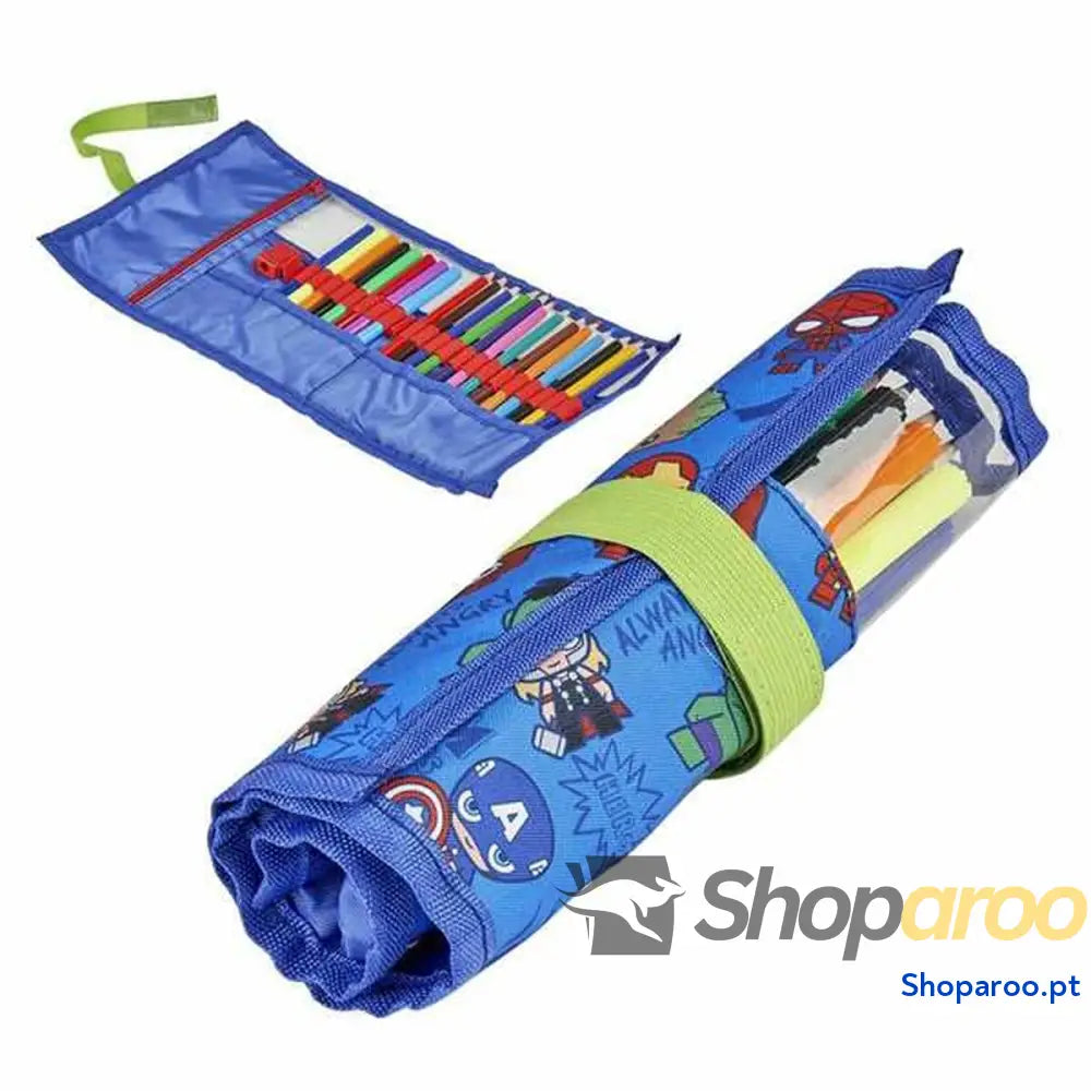 Estojo Escolar com Acessórios The Avengers (22 pcs)