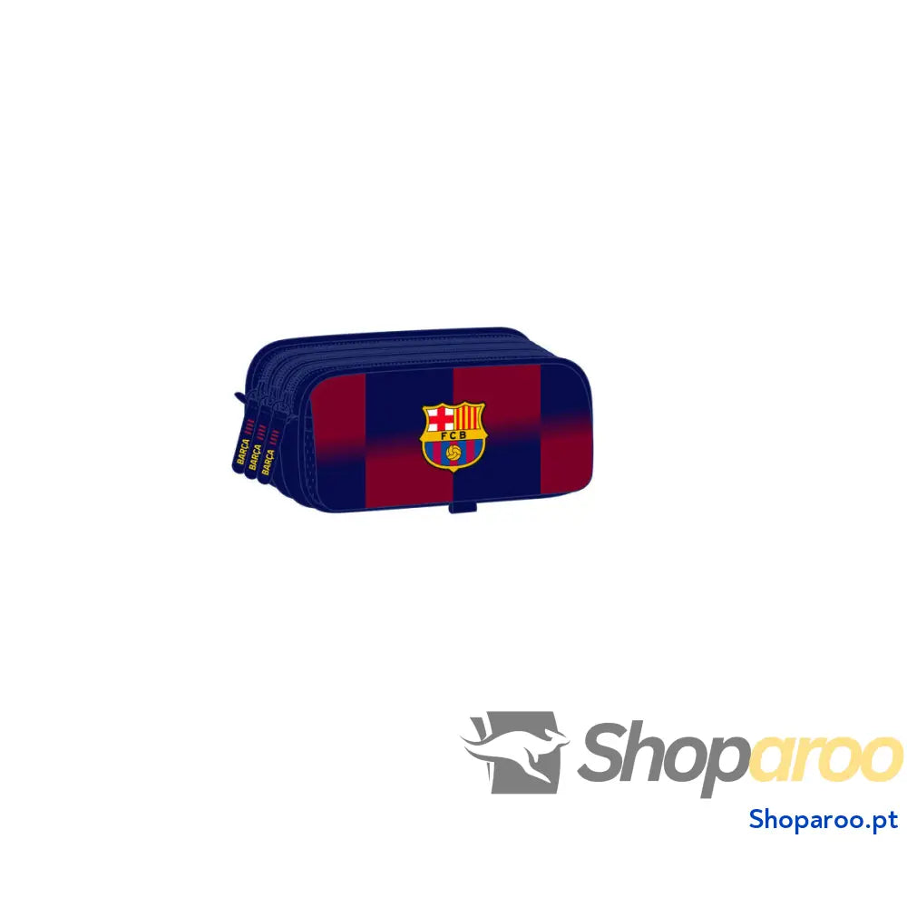 Estojo F.C. Barcelona Azul Grená 21,5 x 10 x 8 cm