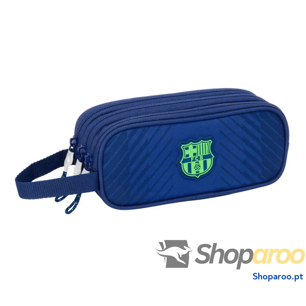 Estojo F.C. Barcelona Azul Marinho 21 x 8.5 x 7 cm