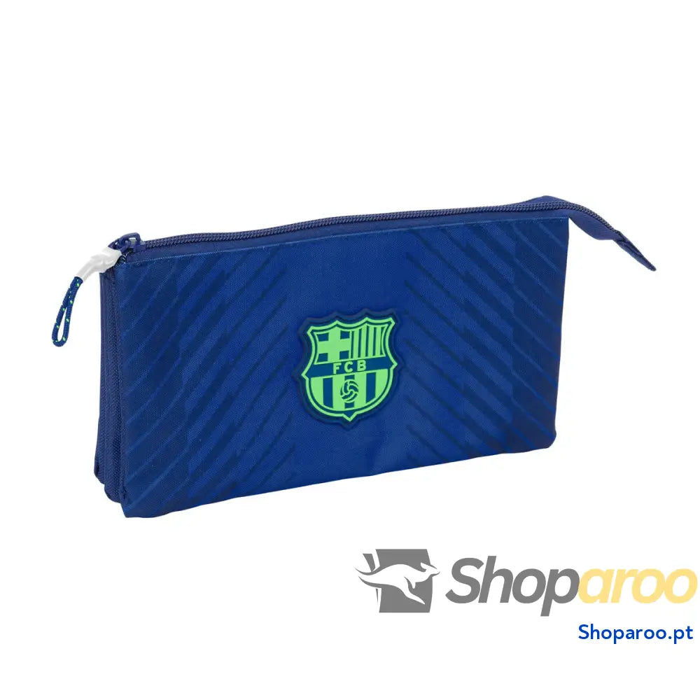 Estojo F.C. Barcelona Azul Marinho 22 x 12 x 3 cm