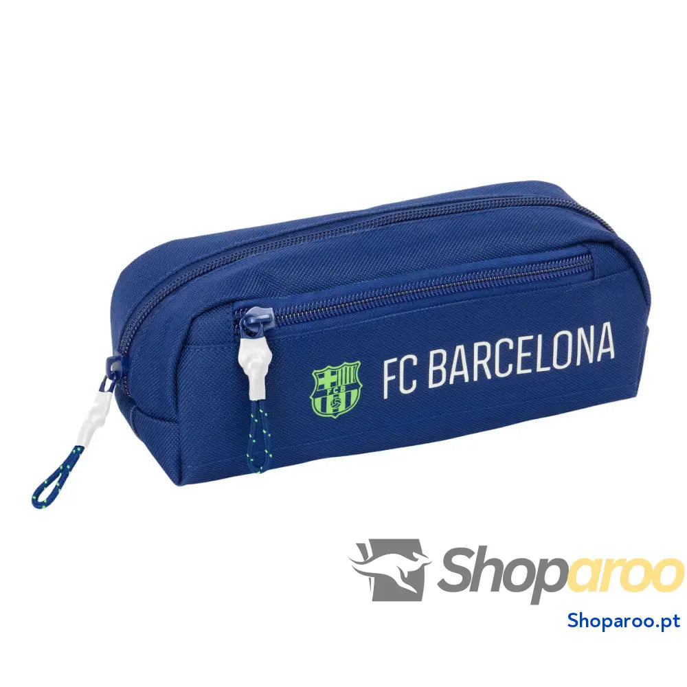 Estojo F.C. Barcelona Azul Marinho 22 x 8,5 x 6 cm