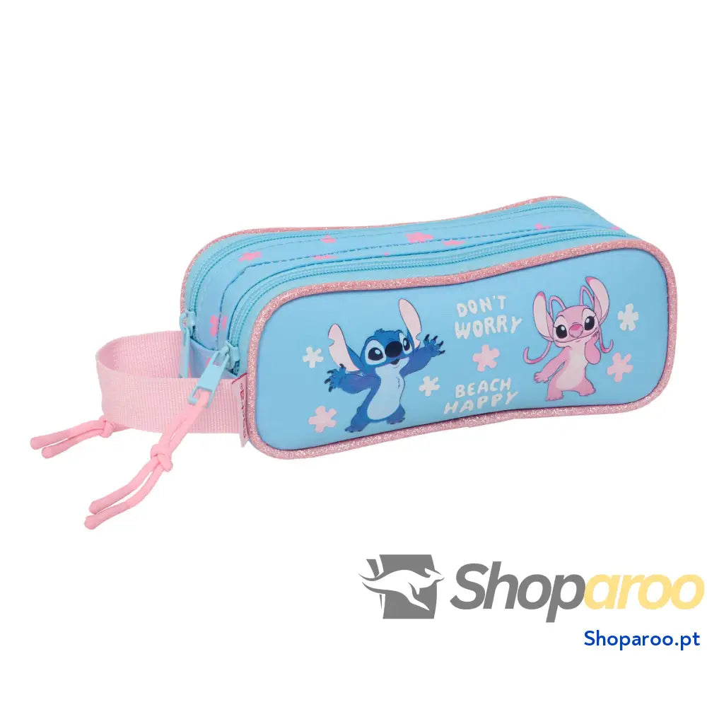 Estojo Lilo & Stitch Happy Azul celeste 21 x 8 x 6 cm