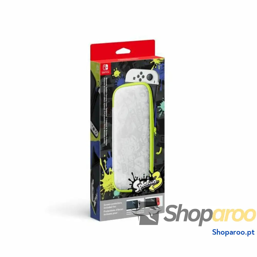 Estojo para Nintendo Switch OLED Nintendo Splatoon 3 Protetor de Ecrã