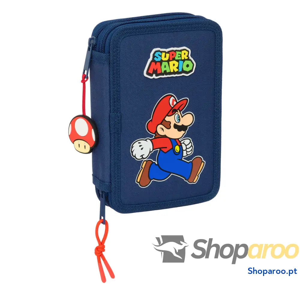 Estojo Super Mario Trick Vermelho Azul escuro 12.5 x 19.5 x 4 cm 29 Peças