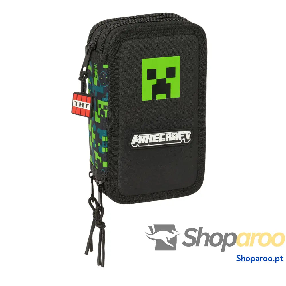 Estojo Triplo Minecraft Tnt Multicolor 12,5 x 19,5 x 5,5 cm 37 Peças