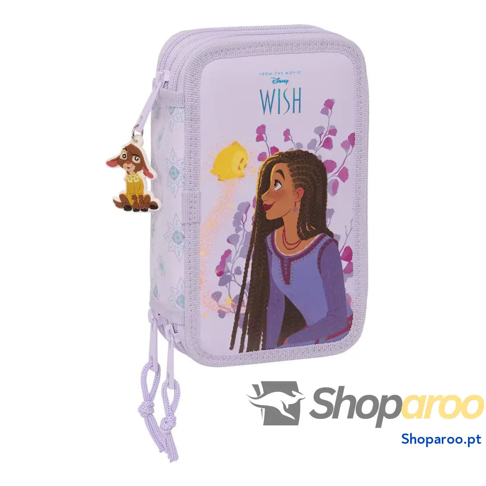 Estojo Triplo Wish Lilás 12.5 x 19.5 x 5.5 cm (36 Peças)
