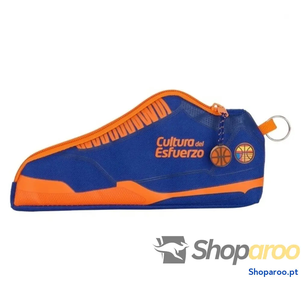 Estojo Valencia Basket M584 Azul Laranja (24 x 10 x 2 cm)