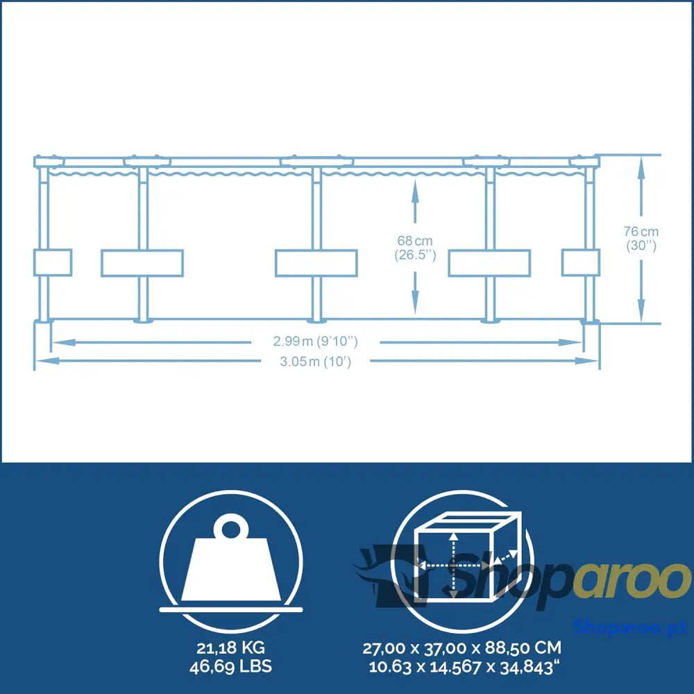 Estrutura para piscina Piscina Ø305x76cm PVC BESTWAY 56408