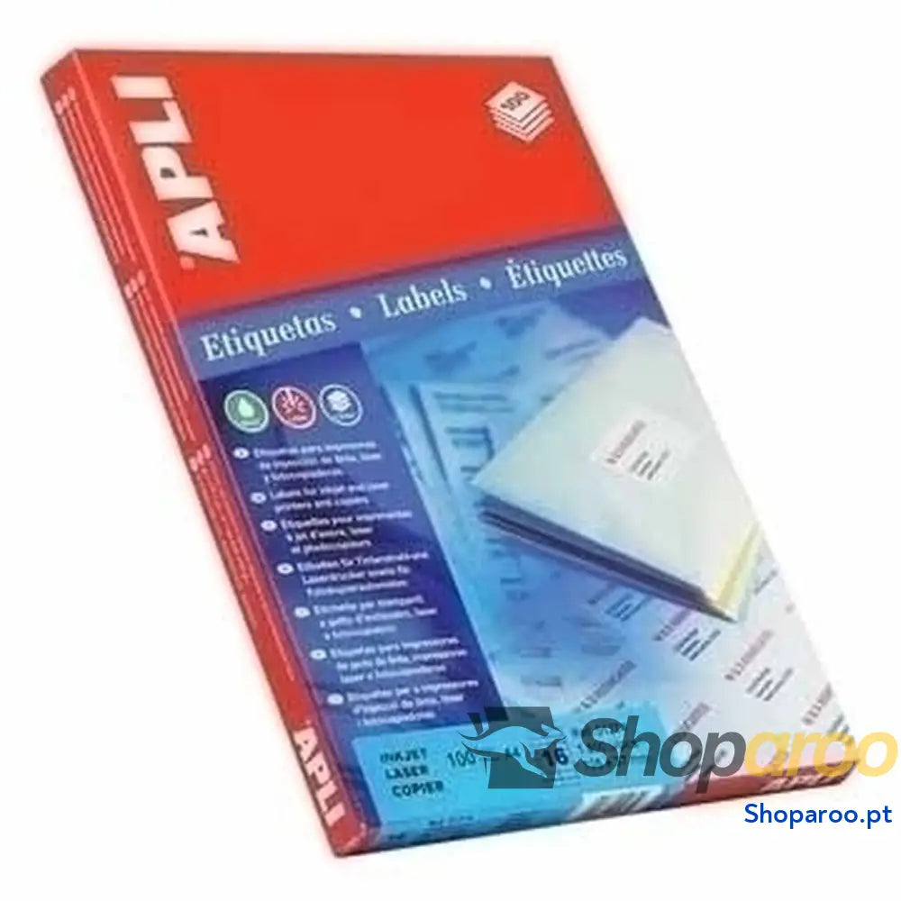 Etiquetas para Impressora Apli 100 Folhas 64 x 33,9 mm Branco