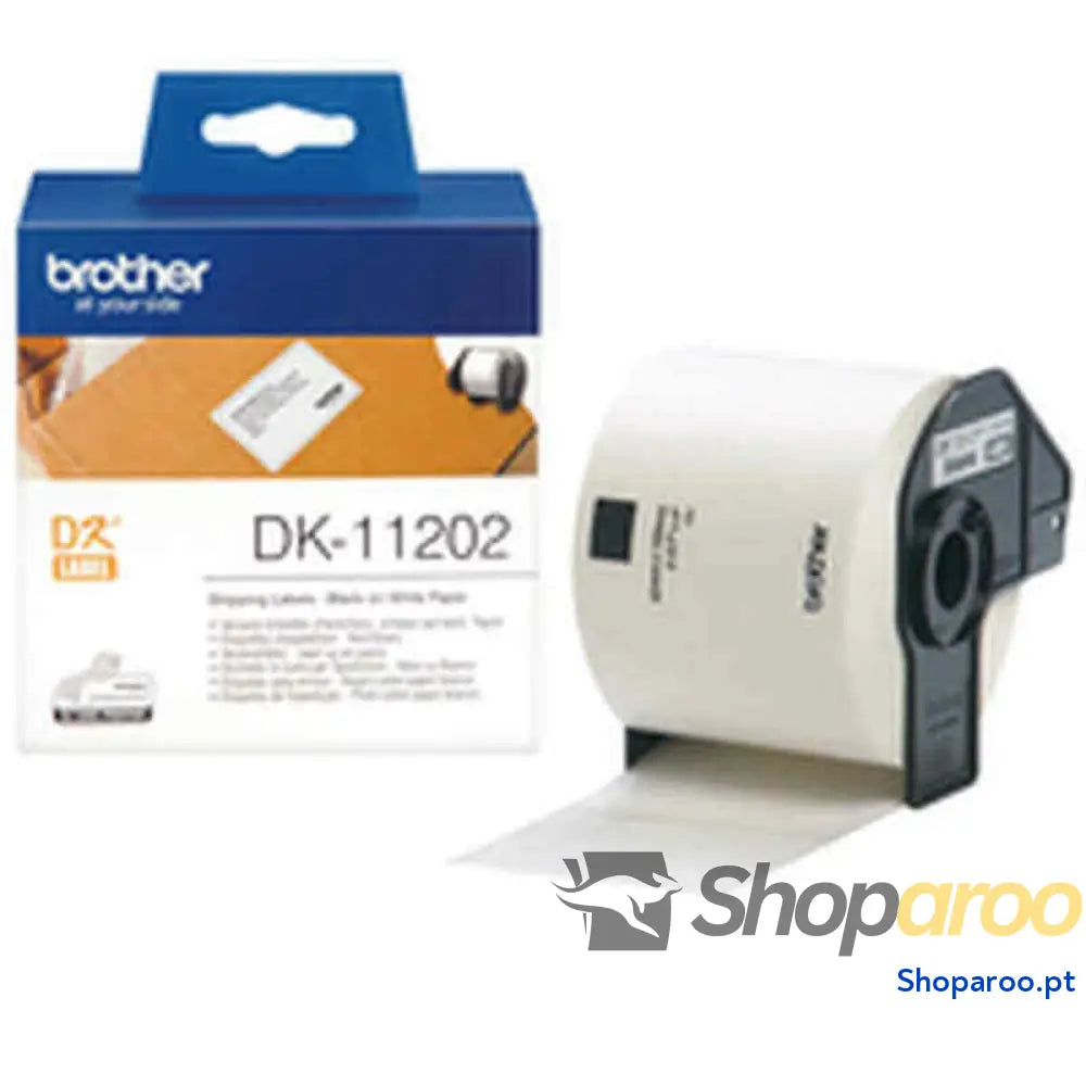 Etiquetas para Impressora Brother DK11202 Branco Preto/Branco