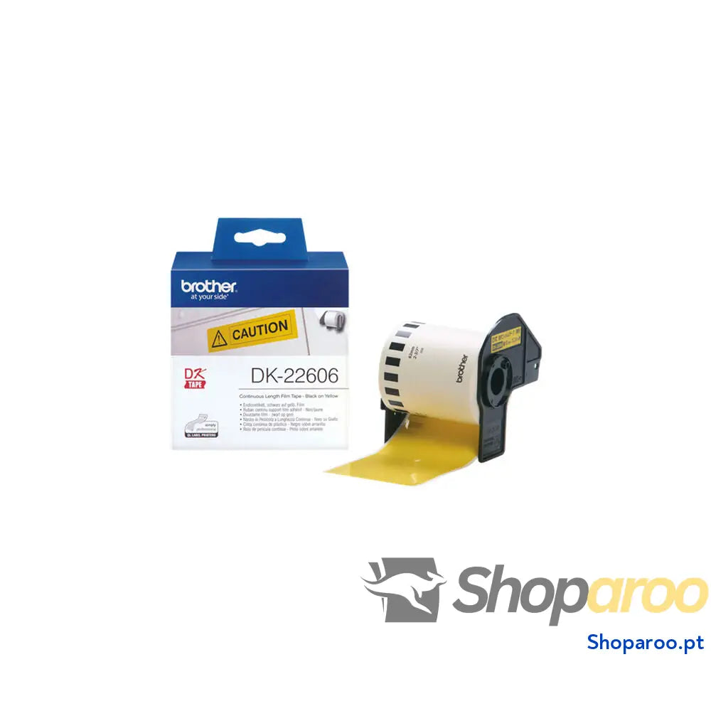 Etiquetas para Impressora Brother DK22606 Amarelo Preto Amarelo/Preto