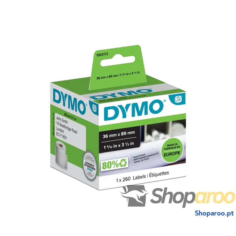 Etiquetas para Impressora Dymo 1983172 Branco Preto/Branco