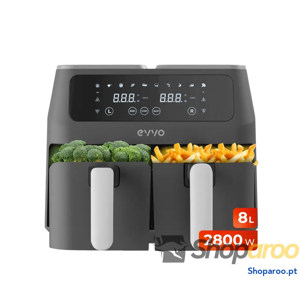 Fritadeira sem Óleo Air Fryer EVVO 6L 1700W Branca Multifuncional