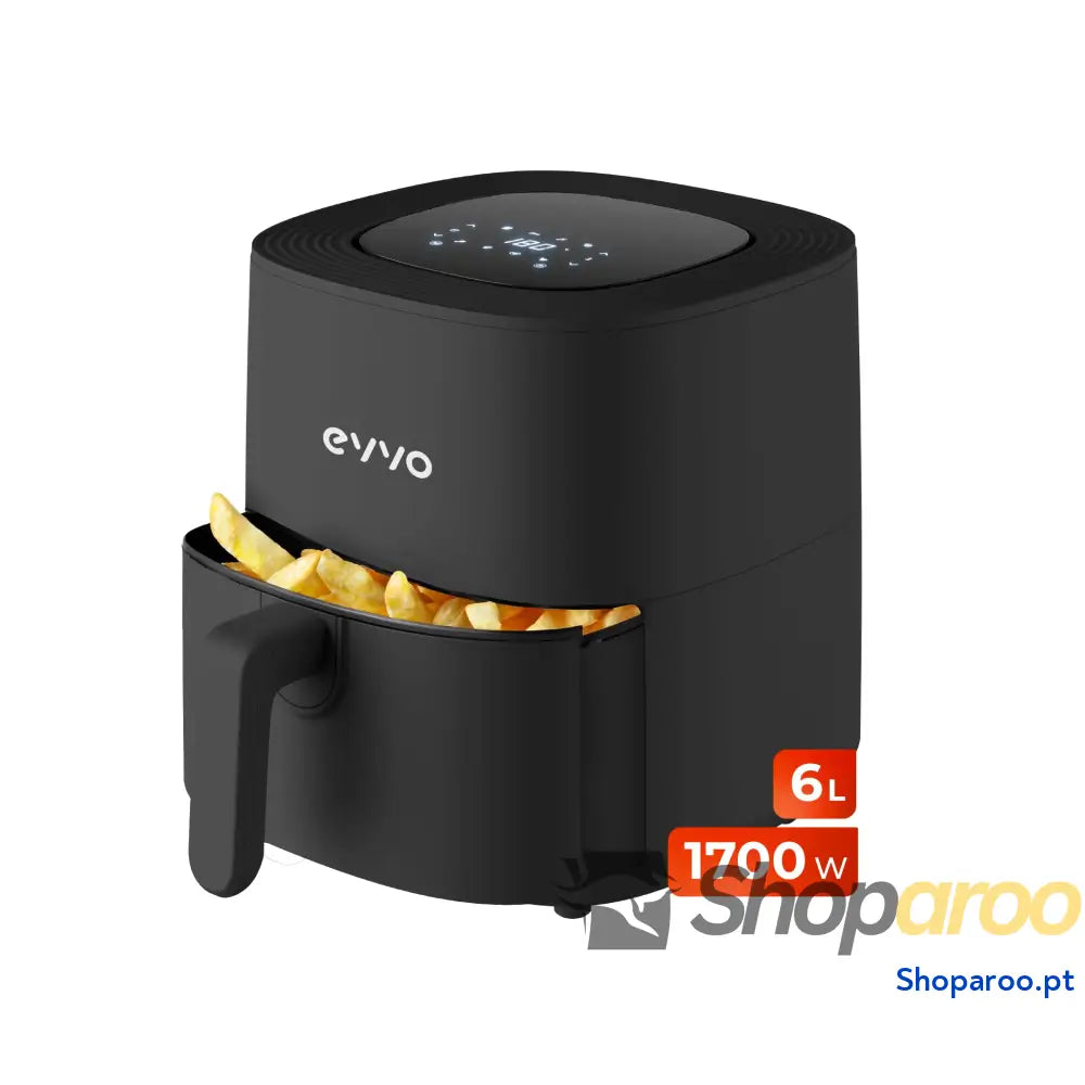 Fritadeira sem Óleo Air Fryer EVVO 6L 1700W Branca Multifuncional