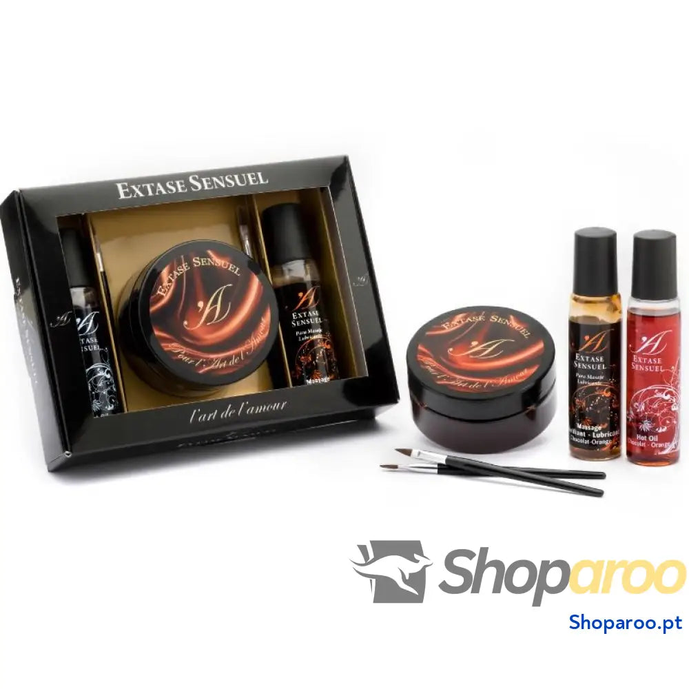 EXTASE SENSUAL - KIT DE PEITO CHOCOLATE AFRODISÍACO