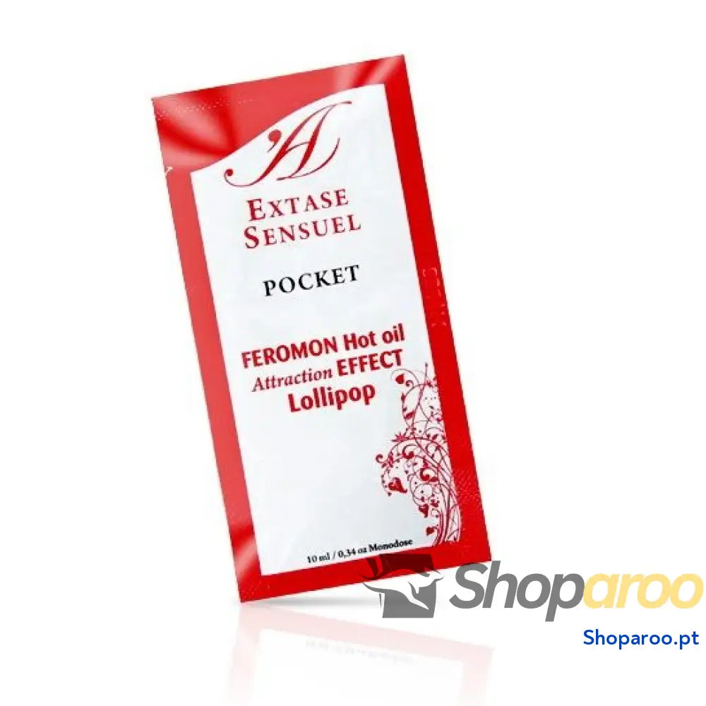 EXTASE SENSUAL - ÓLEO DE MASSAGEM COM FEROMONAS EFEITO CALOR PIRULITO 10 ML