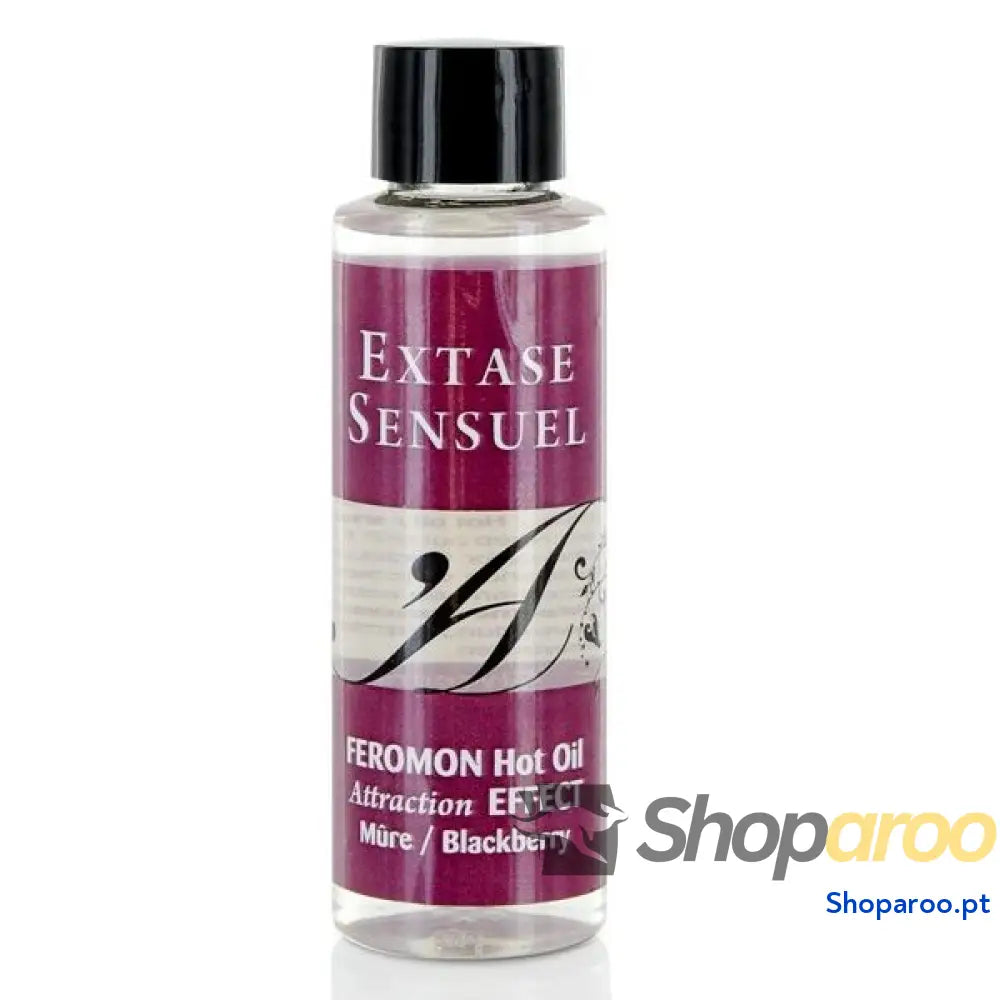 EXTASE SENSUAL - ÓLEO DE MASSAGEM EFEITO DE AQUECIMENTO COM FEROMÔNIOS DE BLACKBERRY 100 ML