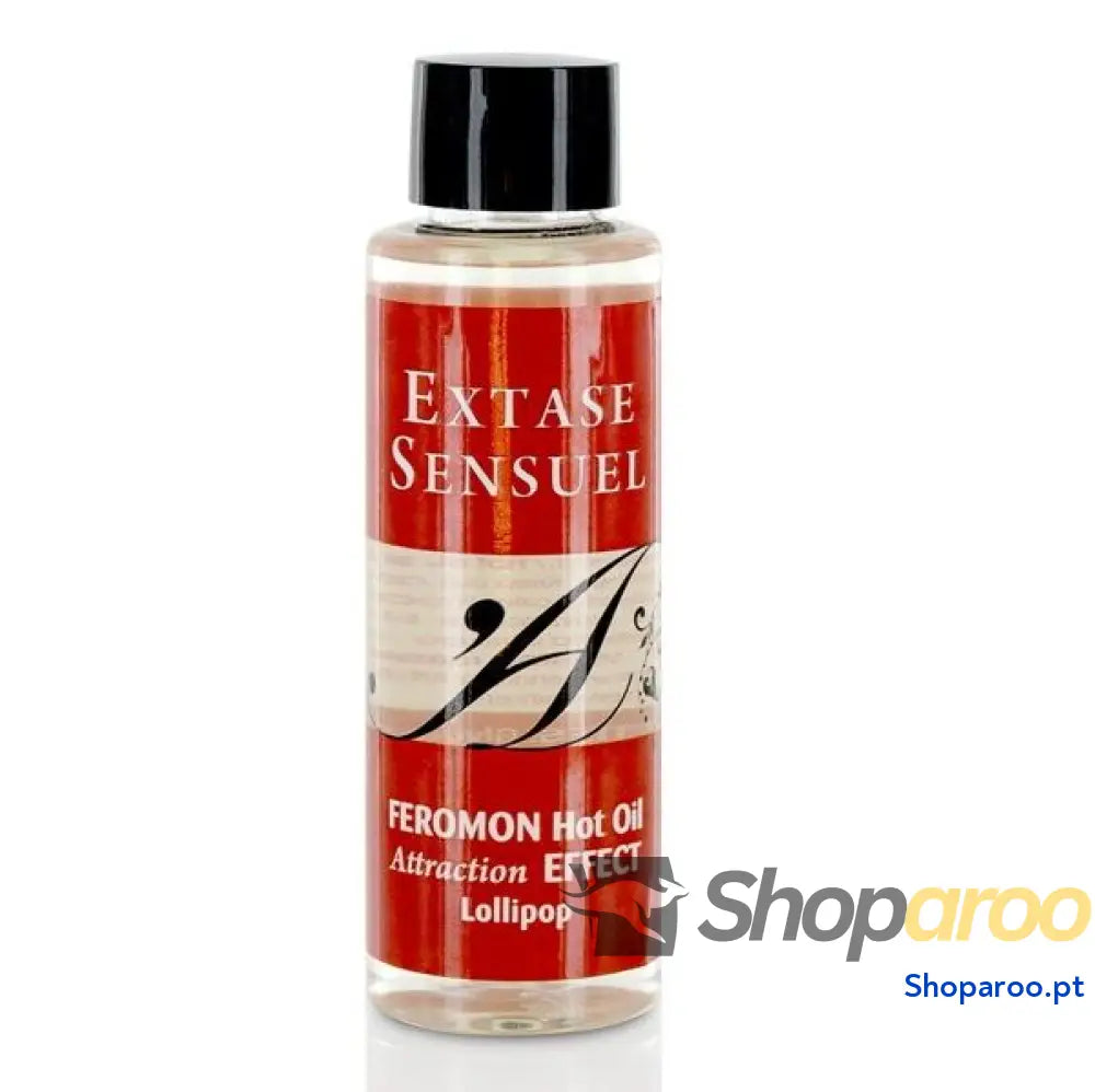 EXTASE SENSUAL - ÓLEO DE MASSAGEM DE EFEITO DE CALOR COM FEROMONAS DE PIRULET 100 ML