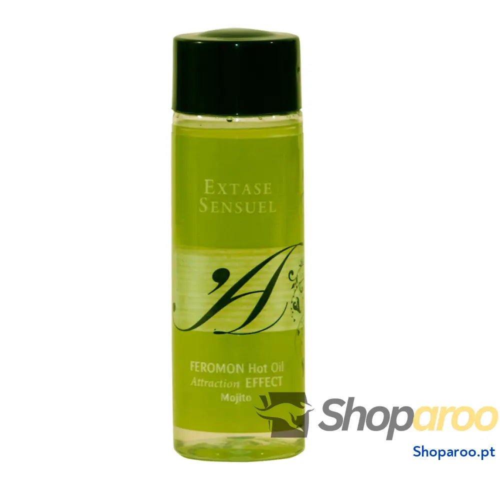 EXTASE SENSUAL - ÓLEO DE MASSAGEM DE EFEITO CALOR COM FEROMÔNIOS MOJITO 100 ML
