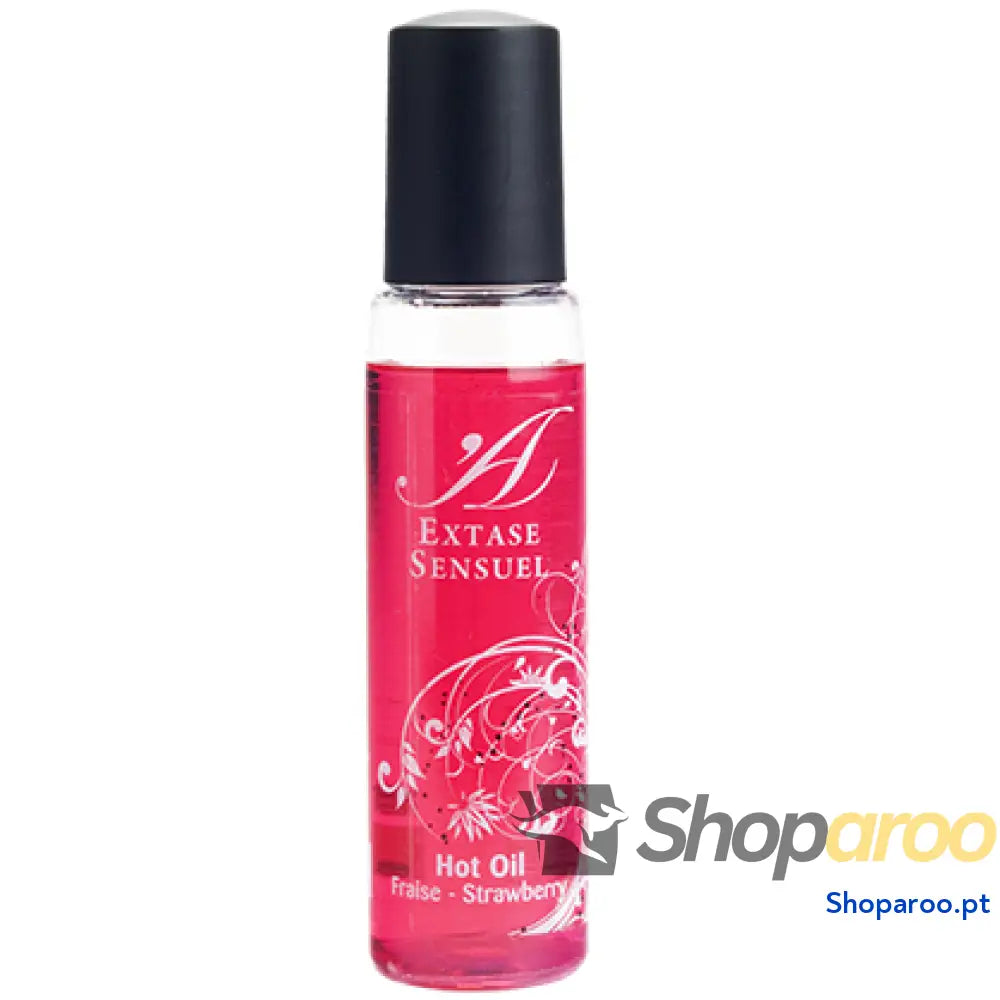EXTASE SENSUAL - ÓLEO ESTIMULANTE DE MORANGO CALOR VIAGEM 35 ML