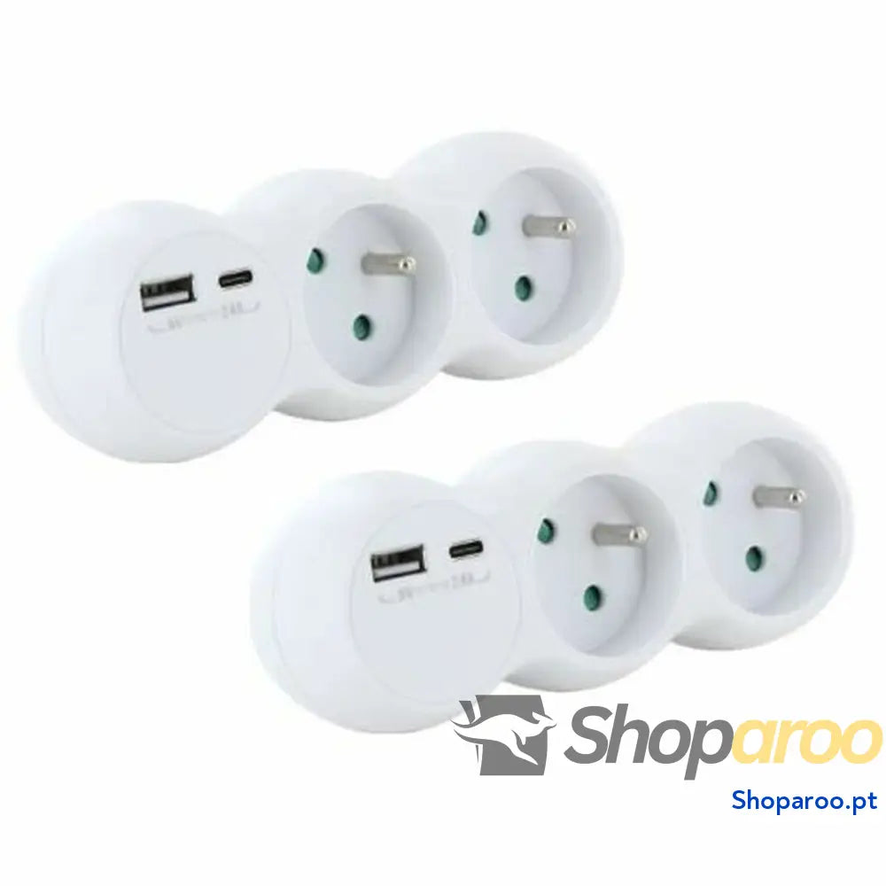 Extensão com 2 tomadas com interruptor Chacon 47002 3680 W