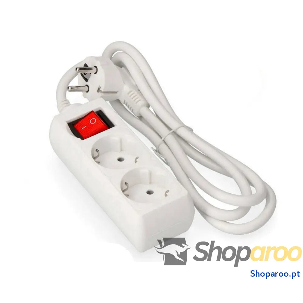 Extensão com 2 tomadas com interruptor EDM 41018 Schuko (3 m)