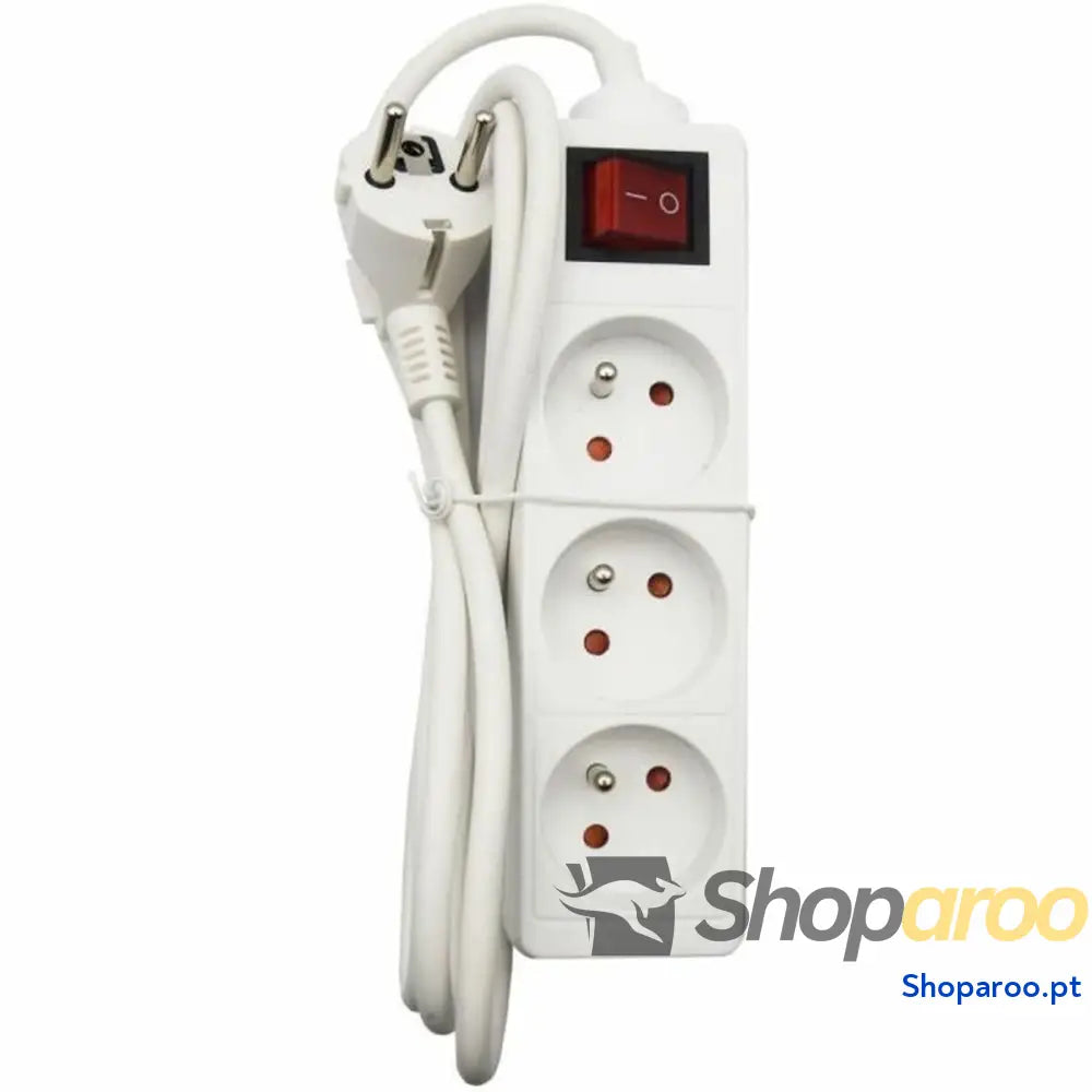 Extensão com 3 tomadas com interruptor GAO