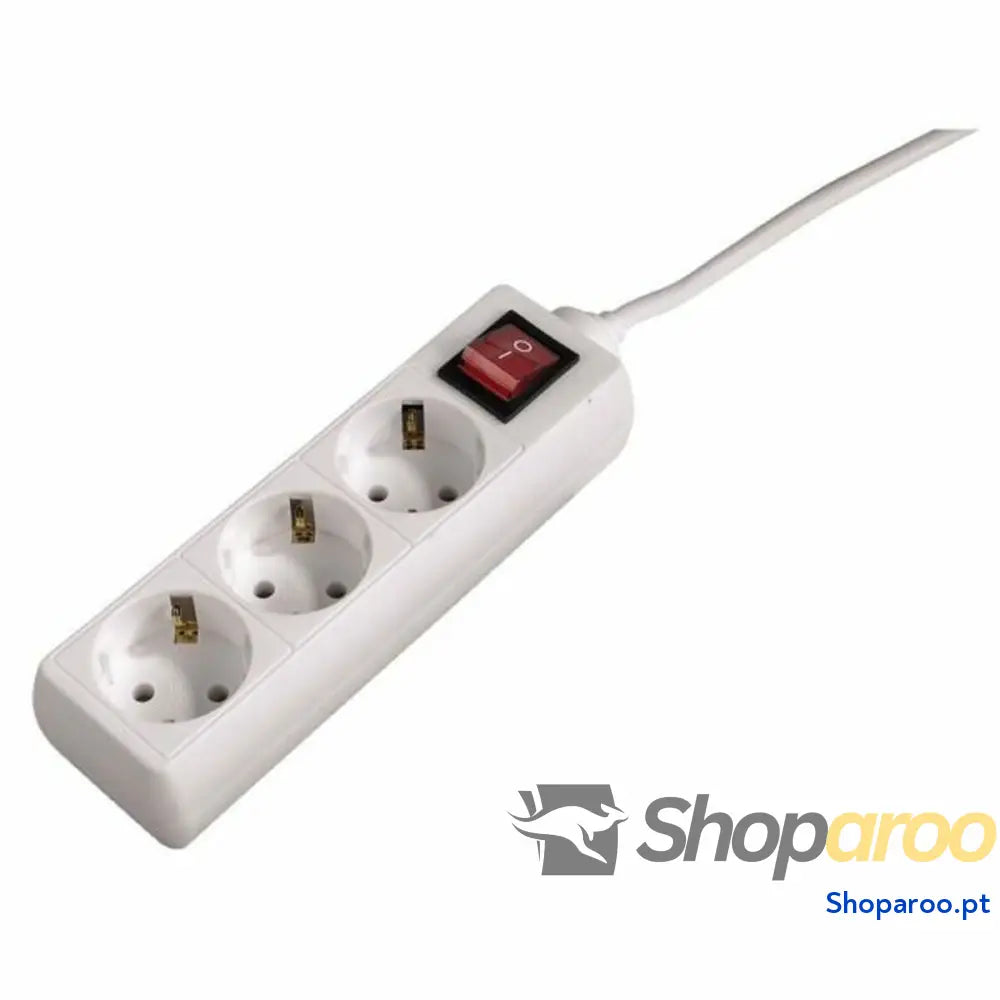 Extensão com 3 tomadas com interruptor Hama