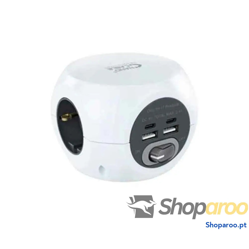 Extensão com 3 tomadas interruptor NANOCABLE 10.37.0001 1,4 m Branco