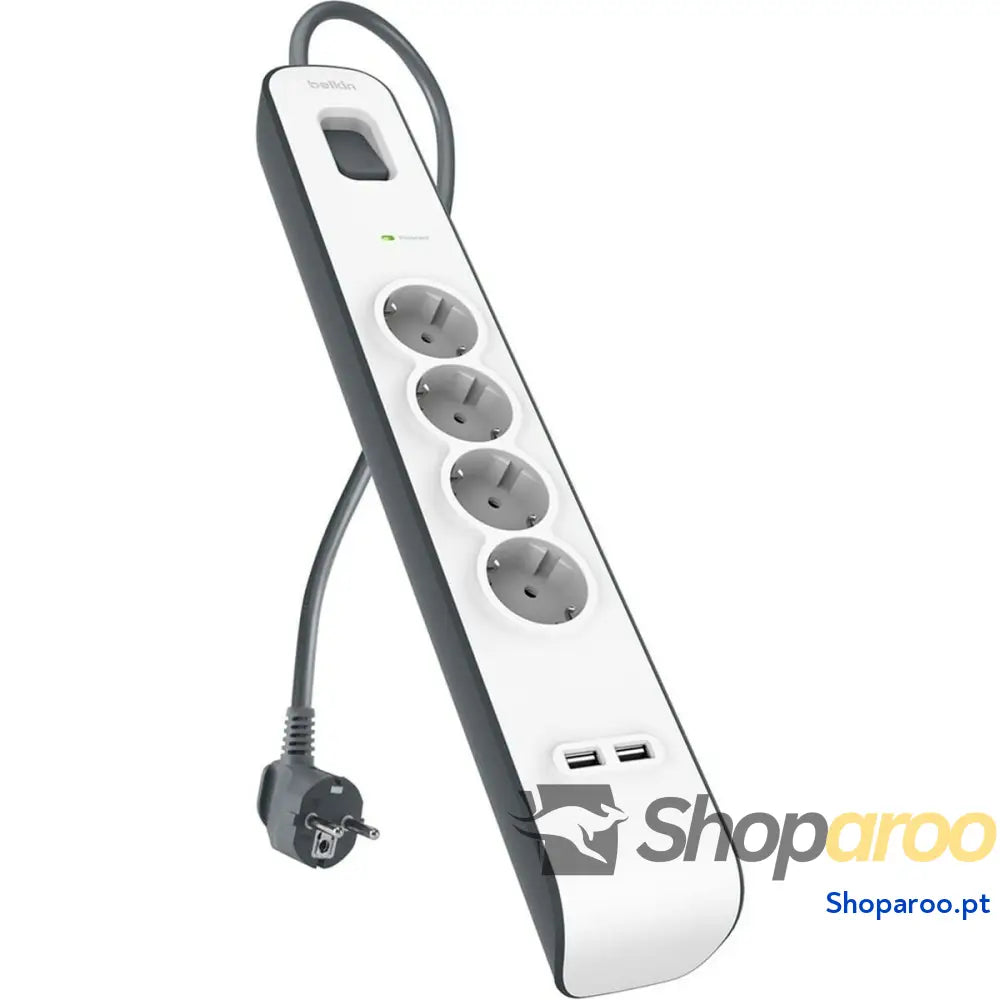 Extensão com 4 tomadas com interruptor Belkin BSV401VF2M-V2 (2 m)