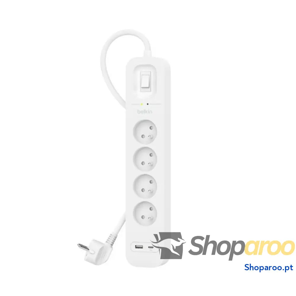 Extensão com 4 tomadas com interruptor Belkin SRB001CA2M (2 m)