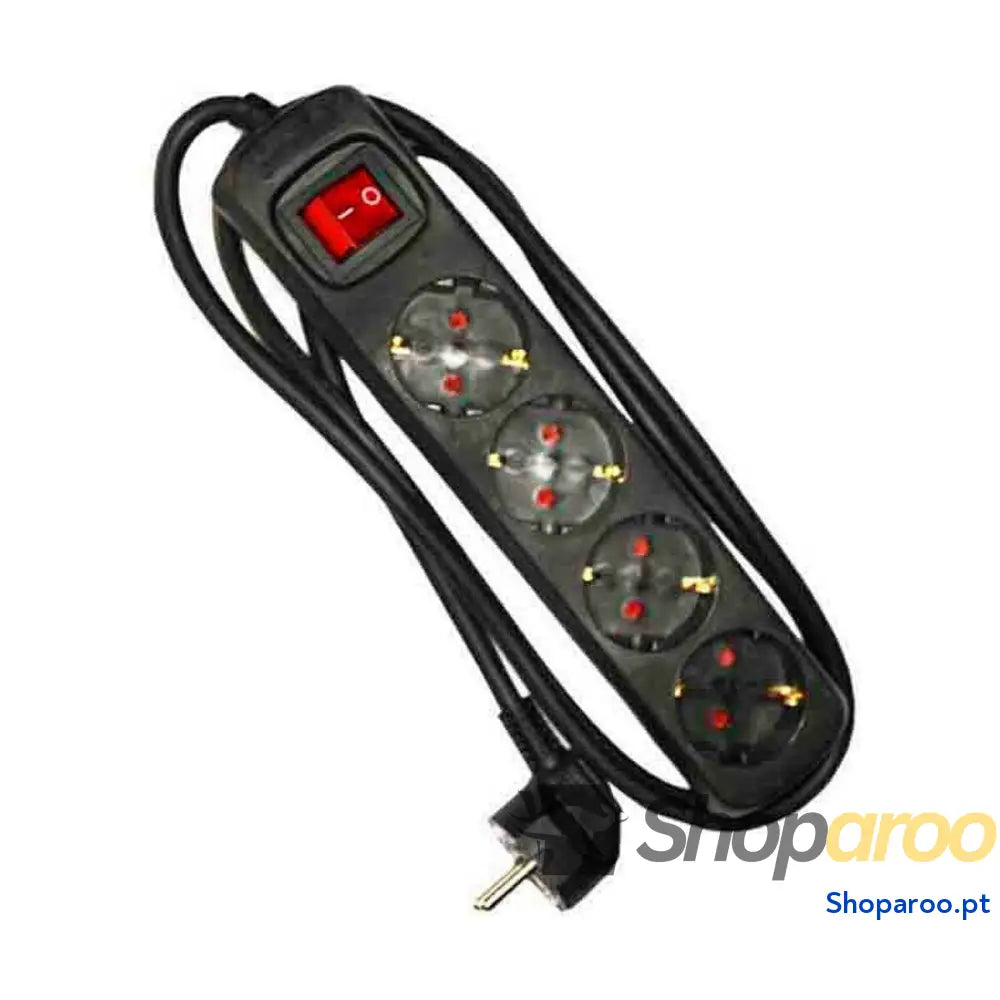 Extensão com 4 tomadas com interruptor EDM 41013 Schuko (1,5 m)