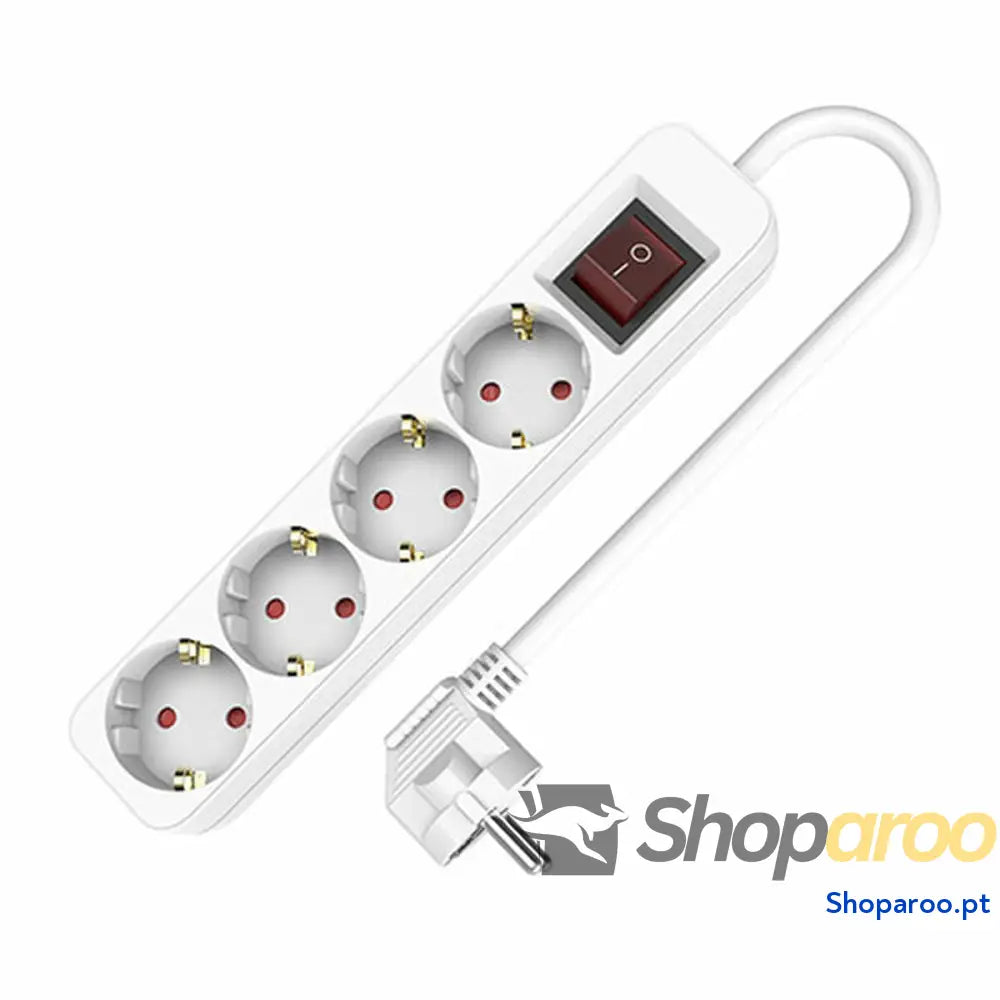 Extensão com 4 tomadas com interruptor TM Electron (1,5 m)